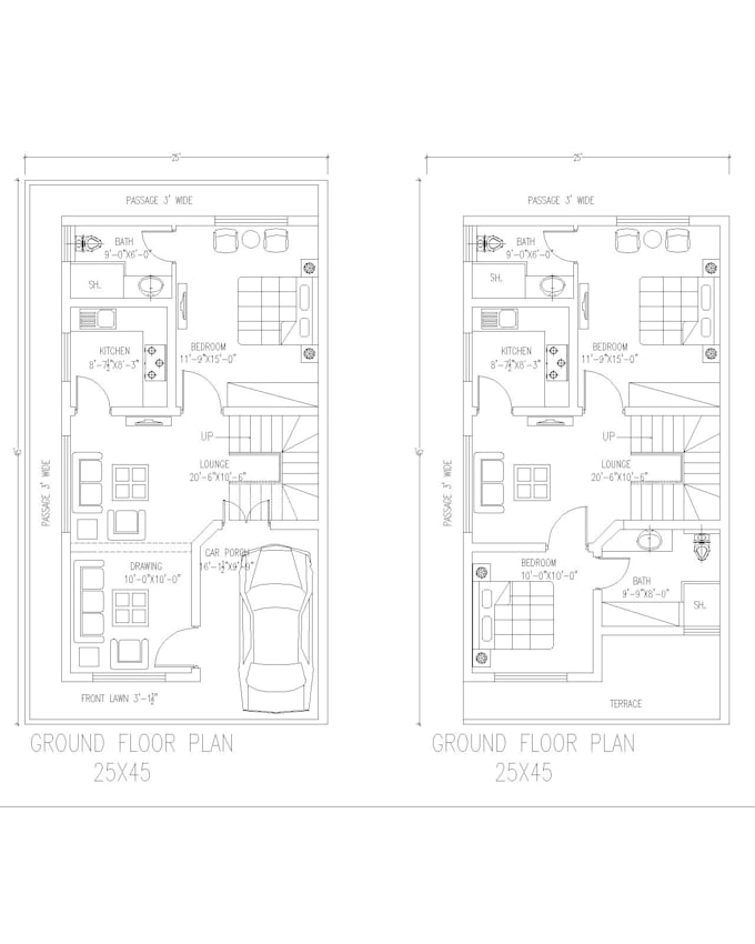 Draw Any Floor Plan Using Autocad By Toobaimran301 Fiverr