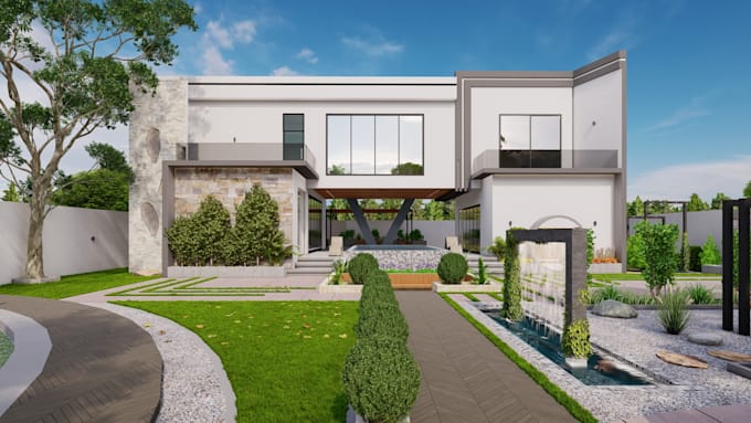 make architectural and landscaping design of your house or villa