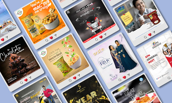 do eye catching social media creative post design