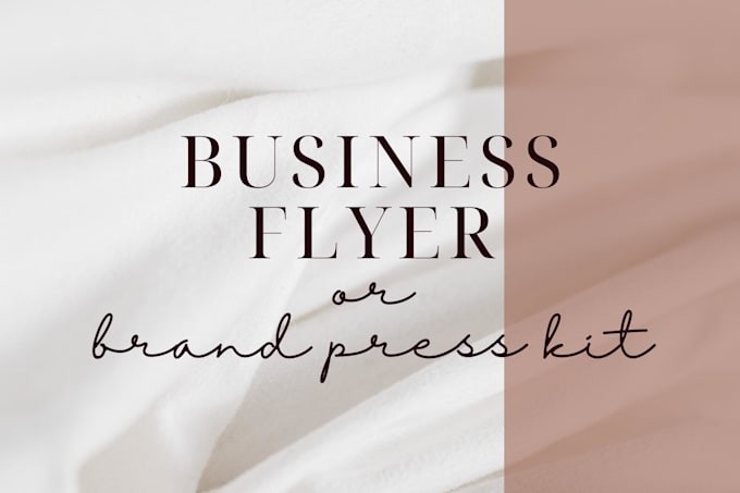 design a business flyer, brand press kit