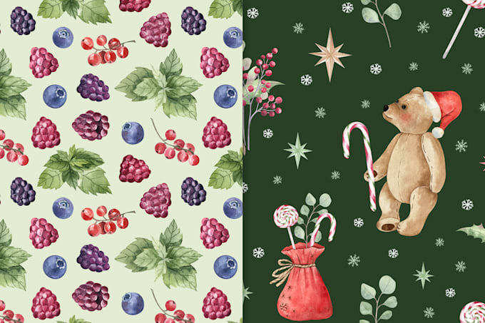 create watercolor seamless pattern