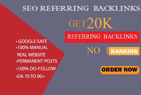 provide for referring domain backlinks for SEO rankings