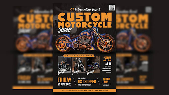 do make motorcycle flyer or poster