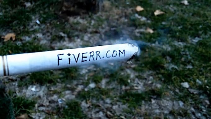 burn a cigarette with your message on it