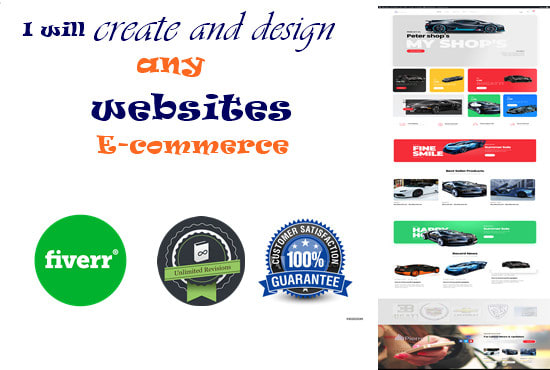 create and design any website ecommerce