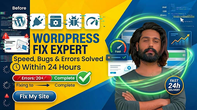 fix wordpress errors, bugs, and speed issues