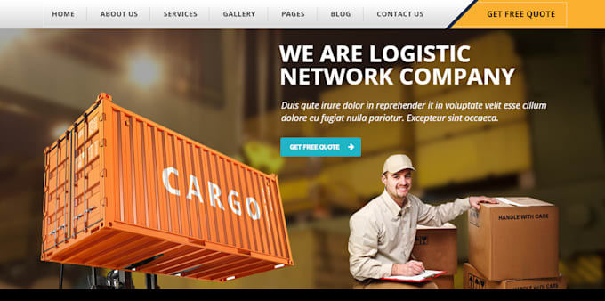 build logistics, trucking, transportation, and cargo website