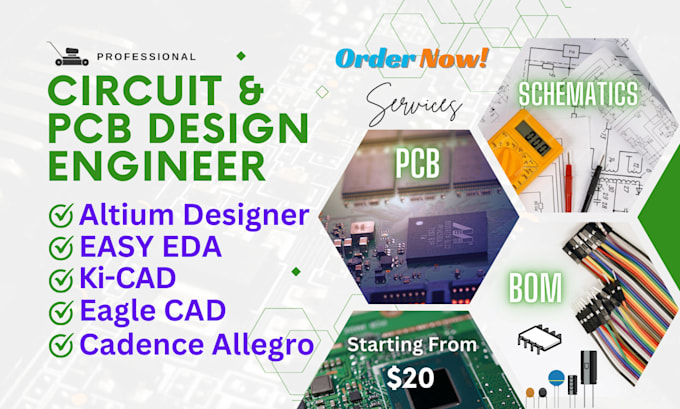 Do electronics pcb design and prototype in easyeda, altium, eaglecad ...
