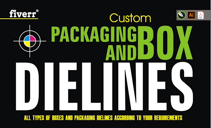 create any box perfect dieline template that is ready for production