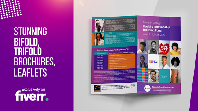 design an outstanding bifold, trifold brochure, leaflet