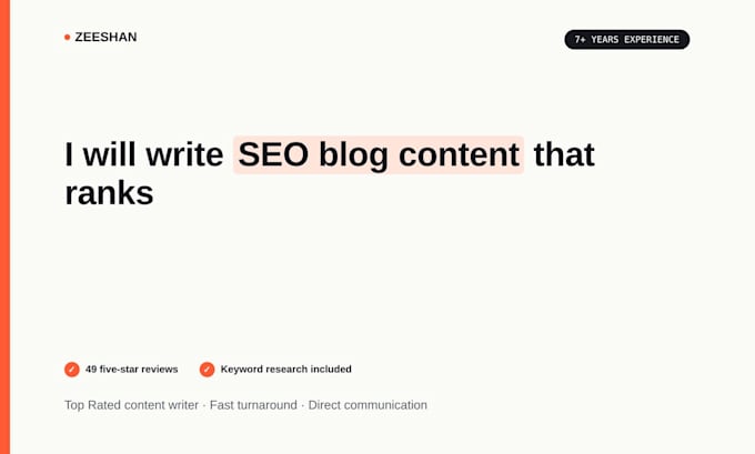 write SEO optimized blog content that ranks and converts