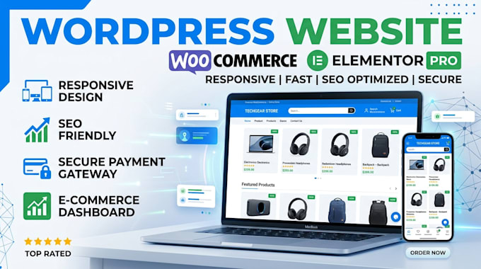 do wordpress website development using woocommerce and elementor pro