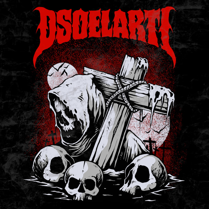 create dark art,heavy metal illustration