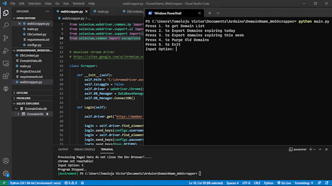 use python for web scrapping, automation or google colabs