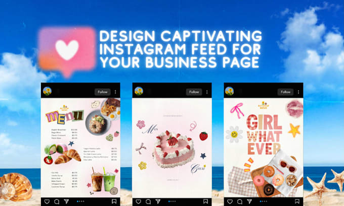 design captivating instagram feed for your business page
