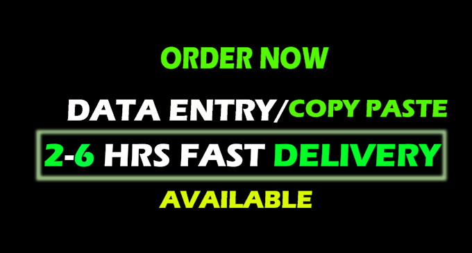 data entry typing work in excel spreadsheet