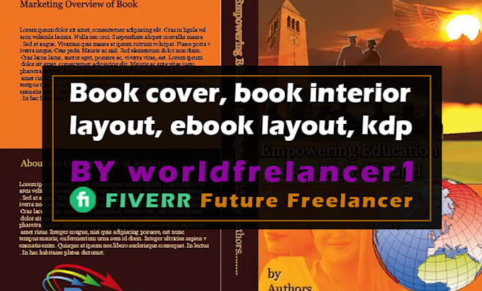 design book interior layout, book cover and ebook