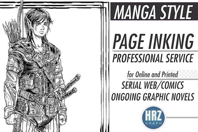 ink your comic pages in unique manga style