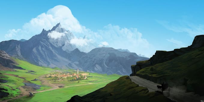 make landscapes,enviroments,  backgrounds in digital art