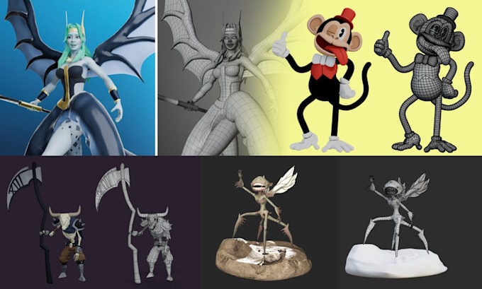 create stylized 3d characters for games