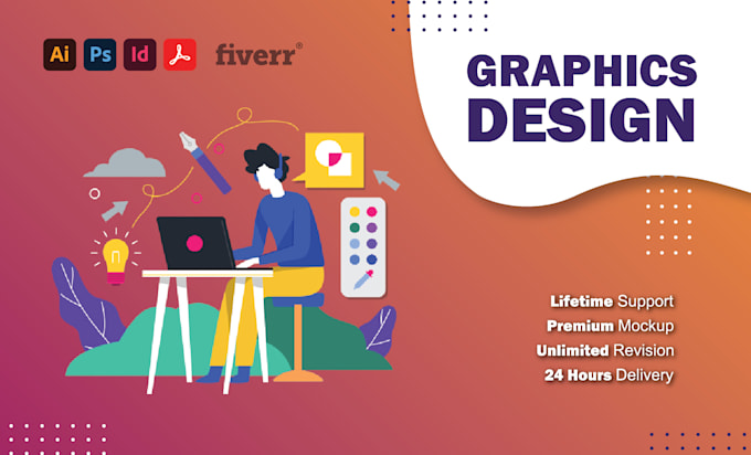 create professional designs using adobe illustrator, photoshop, and indesign