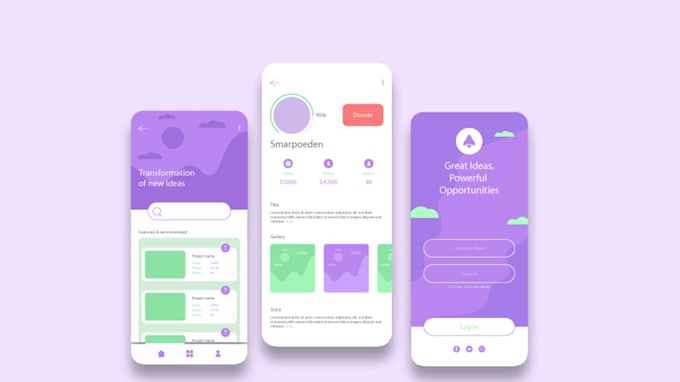 Do awesome ui ux app designs on figma for ios and android by Hassan3194 ...