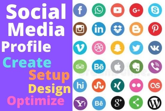 create, setup, optimize social media profiles for business
