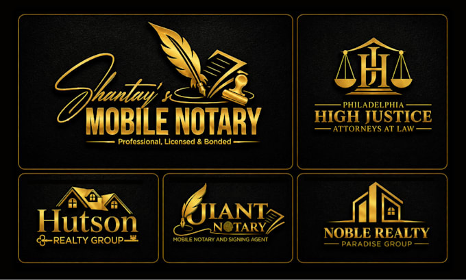 design modern notary, realtor, law firm and real estate logo