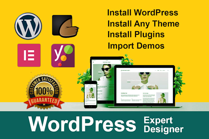 do wordpress theme installation and setup same as the demo