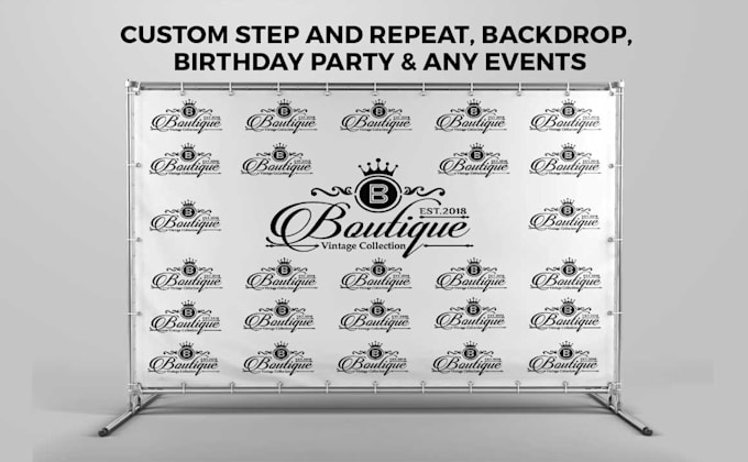 design custom step and repeat banners or backdrop for events