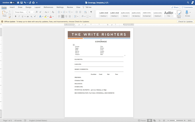 Script coverage and development by Obreemays | Fiverr
