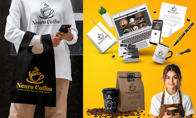 create premium brand style guide with minimalist logo design