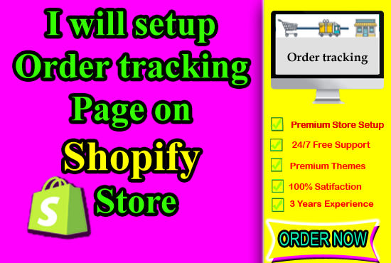 create an order tracking page on the ecommerce shopify store