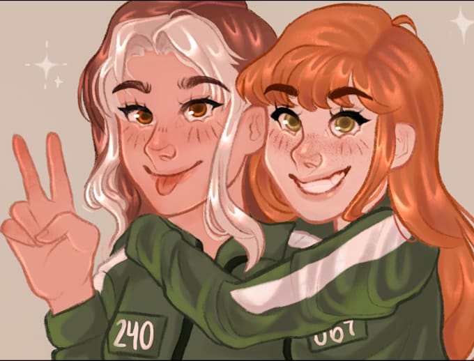 draw you a fully colored aesthetic illustration