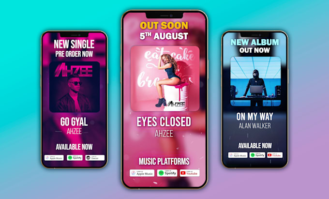 do music promo video for instagram stories and facebook stories