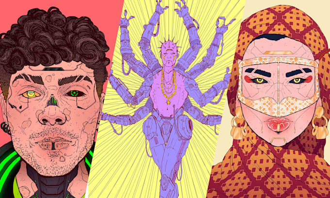 create a cyberpunk illustration