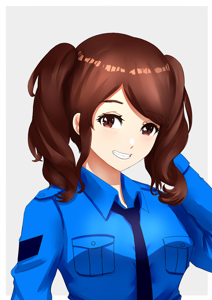 draw anime girl character for you