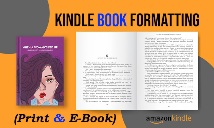 book formatting and layout design for KDP paperback, kindle ebook formatting