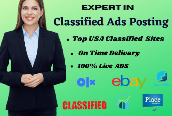 I will do manually post  your ads classified sites in USA