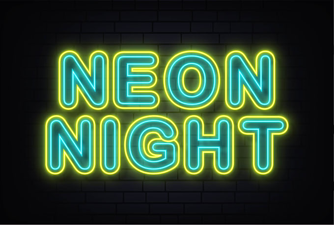 make an amazing neon light effect designs