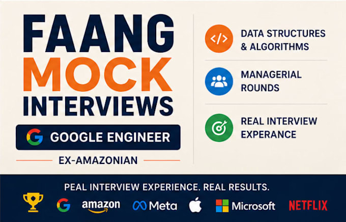conduct faang mock interviews by a google engineer
