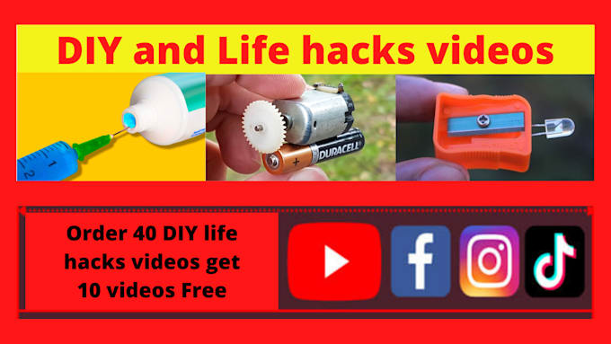 create modern DIY and life hacks videos for you