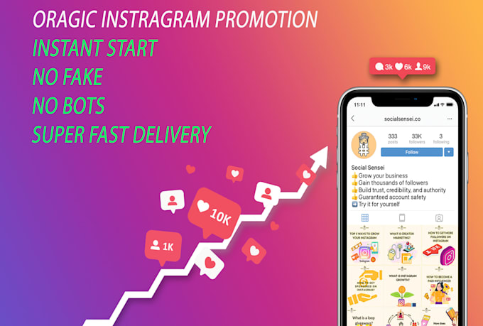 give super fast organic instagram promotion
