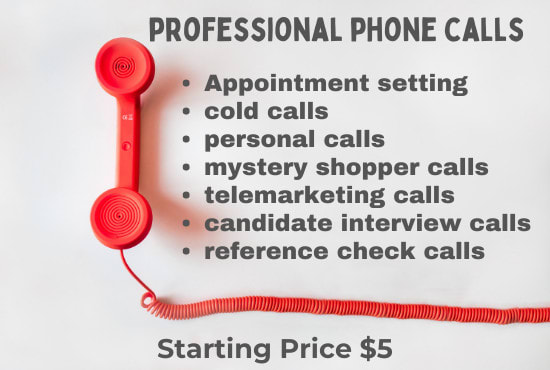 I will make professional phone calls