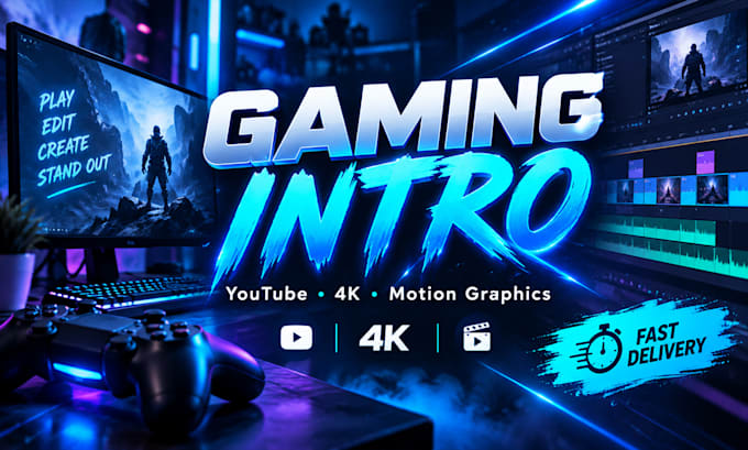 create a gaming intro and youtube channel promo video