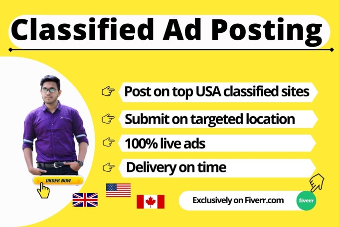 I will post classified ads on the top USA classified ad posting sites