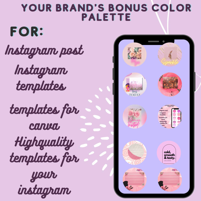 Give you available instagram templates, palettes by Ying_99 | Fiverr