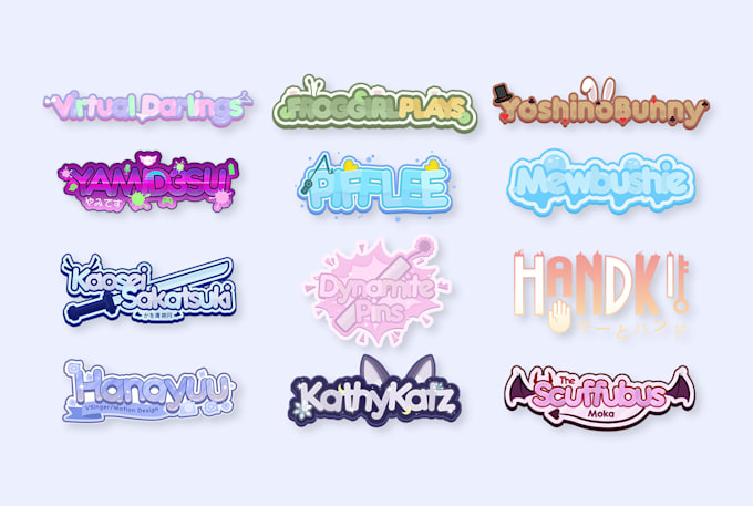 design a cute logo for vtuber and streamer