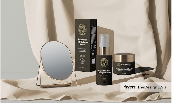 do modern and luxury label design or minimalist packaging box design