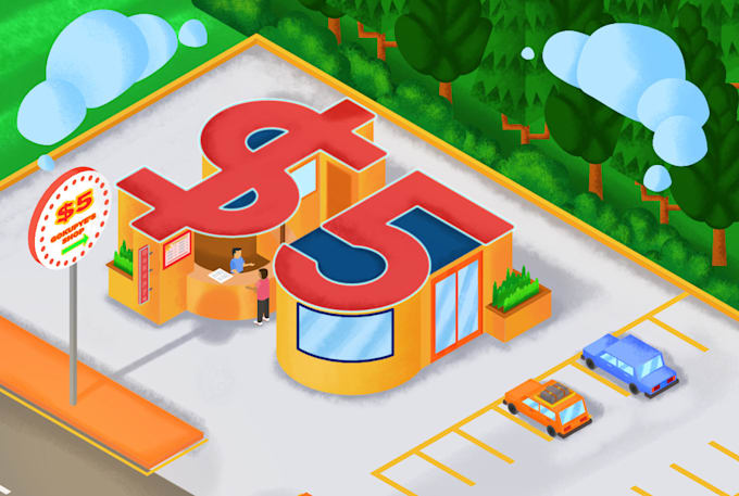 create professional isometric vector illustration